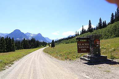 Glacier National Park entrance