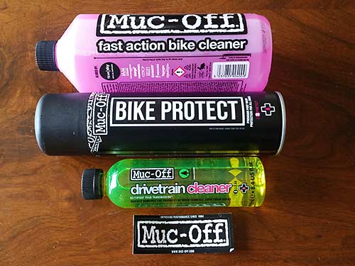 Muc-Off bike cleaning kit liquids
