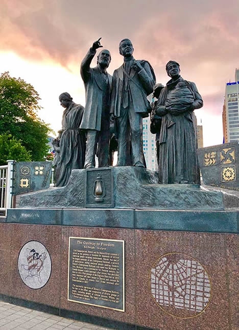 Detroit's Gateway to Freedom memorial