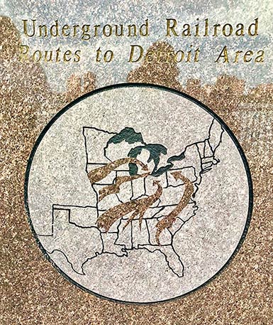 Detroit underground railroad routes
