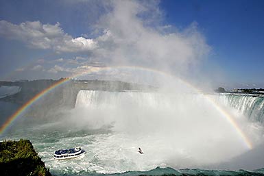 Tour boat near Niagra Falls