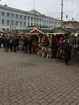 Helsinki outdoor market stalls