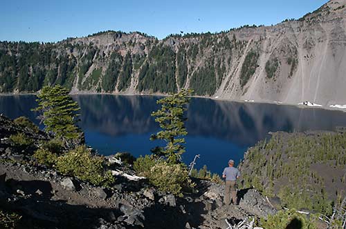 Seeing Crater Lake from Wizard Island