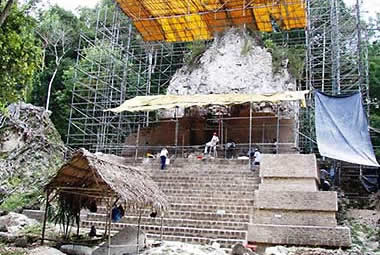 Guatemala Tikal Plaza 7 temples structure 5d 96 restoration