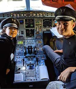 Kids in cockpit