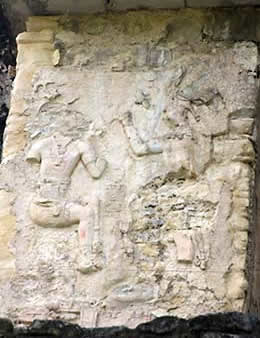 Mexico, Palenque Palace column
