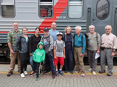 Trans-Siberian Railway group in Vladivostok ready to board