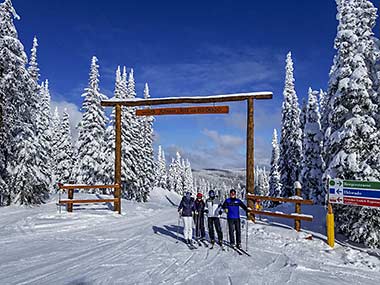 Entrance to Silver Star back mountain ski runs
