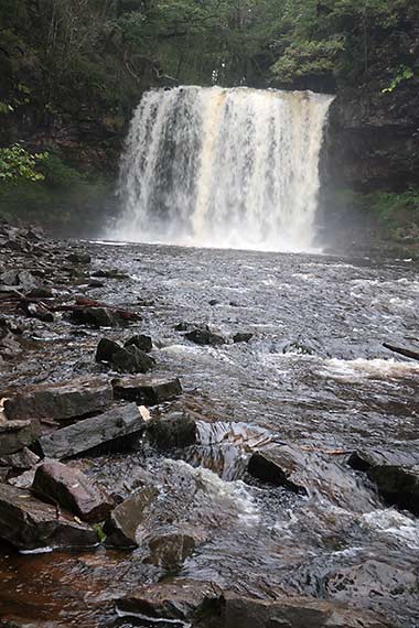 Waterfalls in Brecon Beacons in Wales