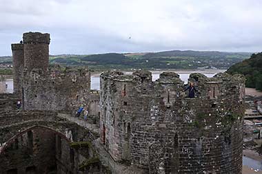 Inside Conwy Castle