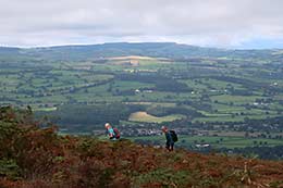 View from Foel Fenlli in Wales