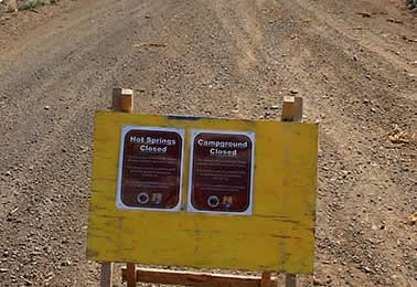 Hart Mountain closure sign