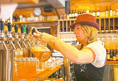 Beer taps in Taos
