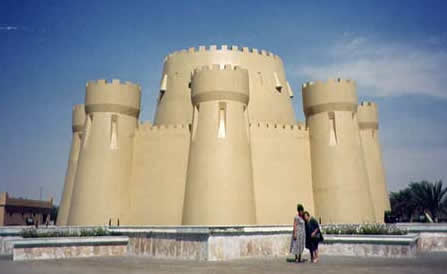 Abu Dhabi Liwa on way-to-Liwa, replica of UAE Fort Madinat Zayed Park