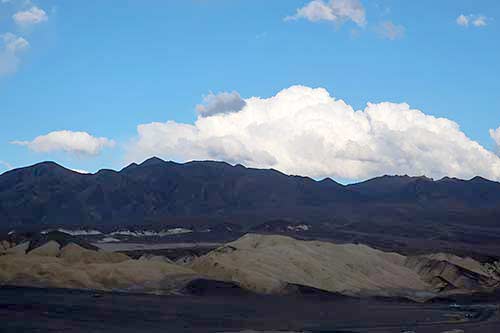 Death Valley National Park clouds over the Funeral Mountains