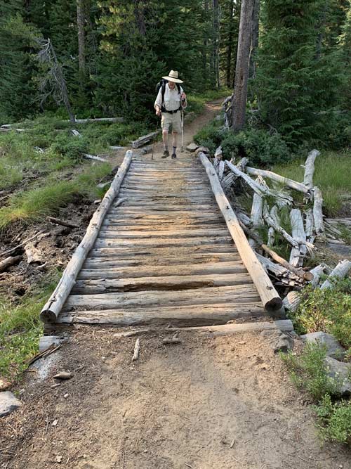 Trail bridge in the Diamond Lake Wilderness