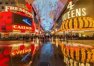 Las Vegas Freemont Street after rain