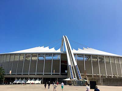 South Africa Durban arch over Moses Mabhida Stadium