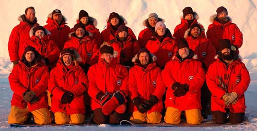 Leader Rachaael Robertson and the crew of the 58th Australian National Antarctic Expedition