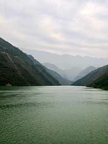 The Yangtze River through the gorges