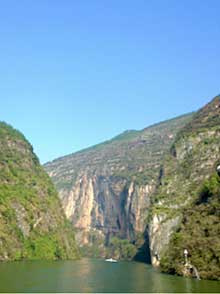 The Yangtze River through the gorges