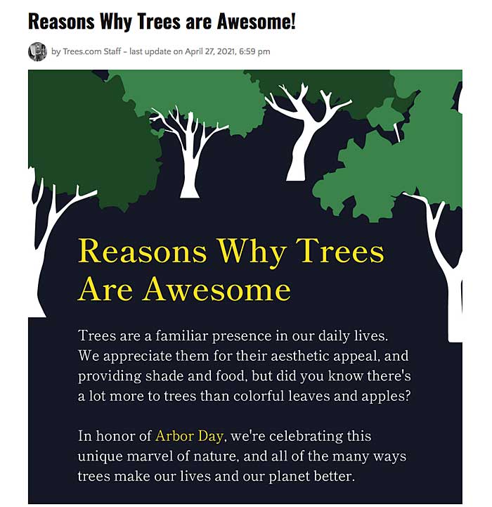 Trees are awesome