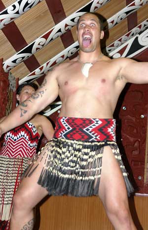 Maori performs Haka dance
