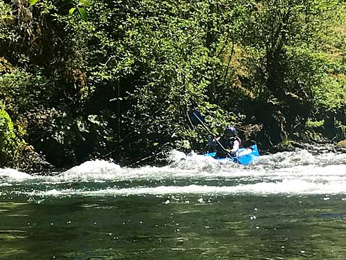 Clear Creek Klamath Basin rafting running a rapids
