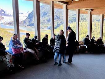 Inside the Mendenhall Glacier Visitor Center