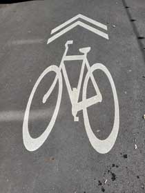 Cyclist sharrow