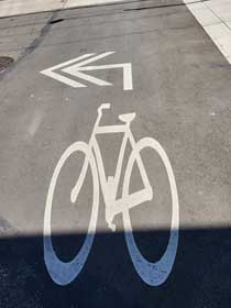 Cyclist sharrow