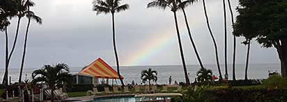 Rainbow from beach