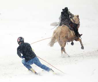 Skijoring in the Flathead Valley, Montana