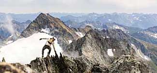 Jason Hardrath on spindly ridge