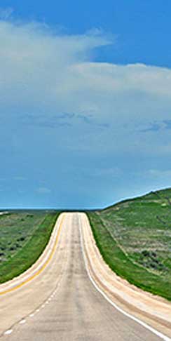 Wyoming road and sky