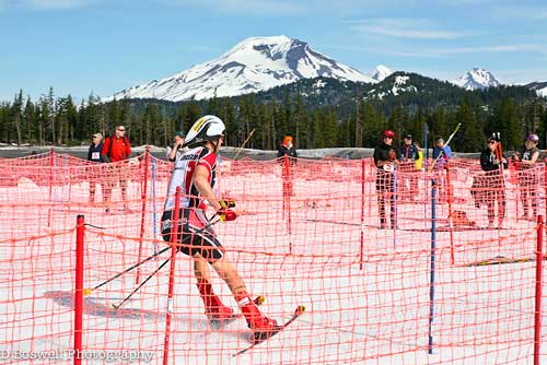 Pole, Pedal, Paddle skier skids to finish line