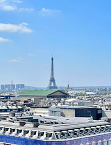 View of the Eiffel Tower from Galleries Lafayette roof