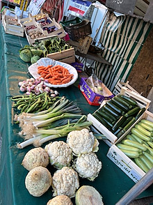 Paris Marche Bastille produce stall