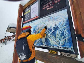 Whistler trail sign