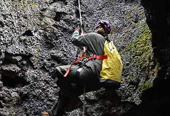 Lava Beds-NM-lowered into a former moonshine cave
