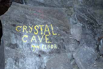 Lava Beds National Monument, Cave names painted by J.D. Howard