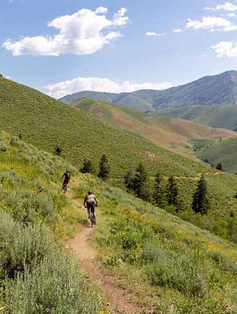 Mountain biking at Soldier Mountain