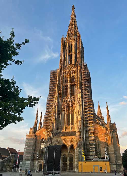 Ulm Münste at sunset