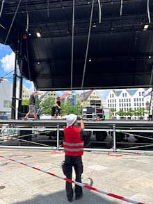 Ulm - setting up the concert stage