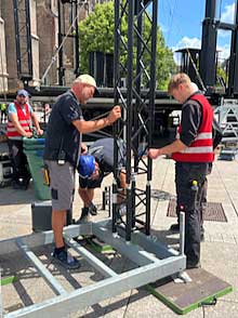 Ulm - setting up the concert stage