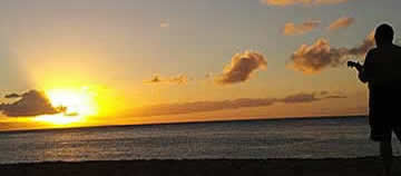 Ukelele at sunset