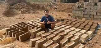 Mud bricks for a house