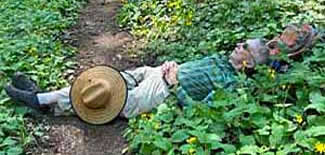 Napping on a John Day trail