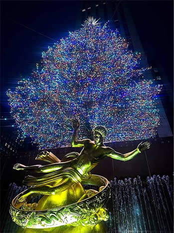New York City lighted sculpture