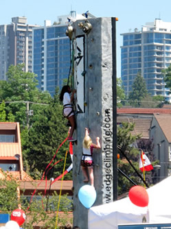 Climbers on wall